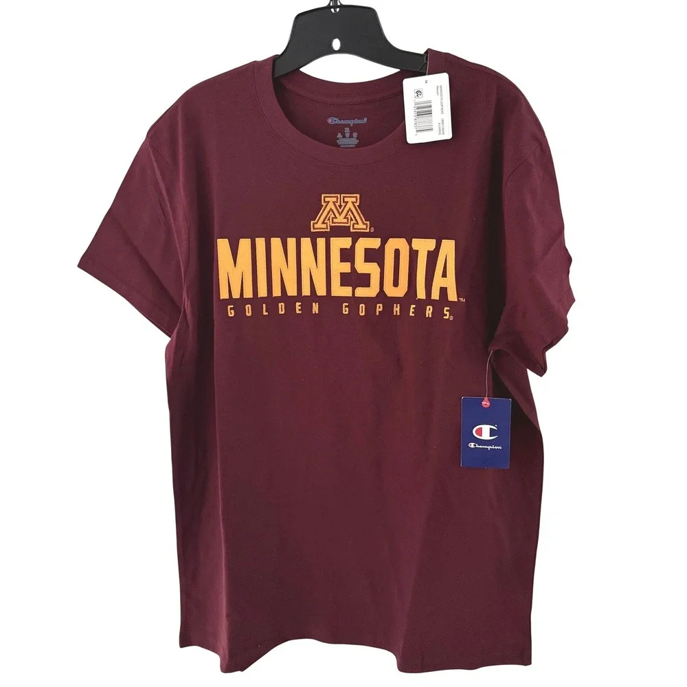 NWT Champion Minnesota Golden Gophers T-Shirt Mens XL Maroon NCAA Short Sleeve - Picture 4 of 10